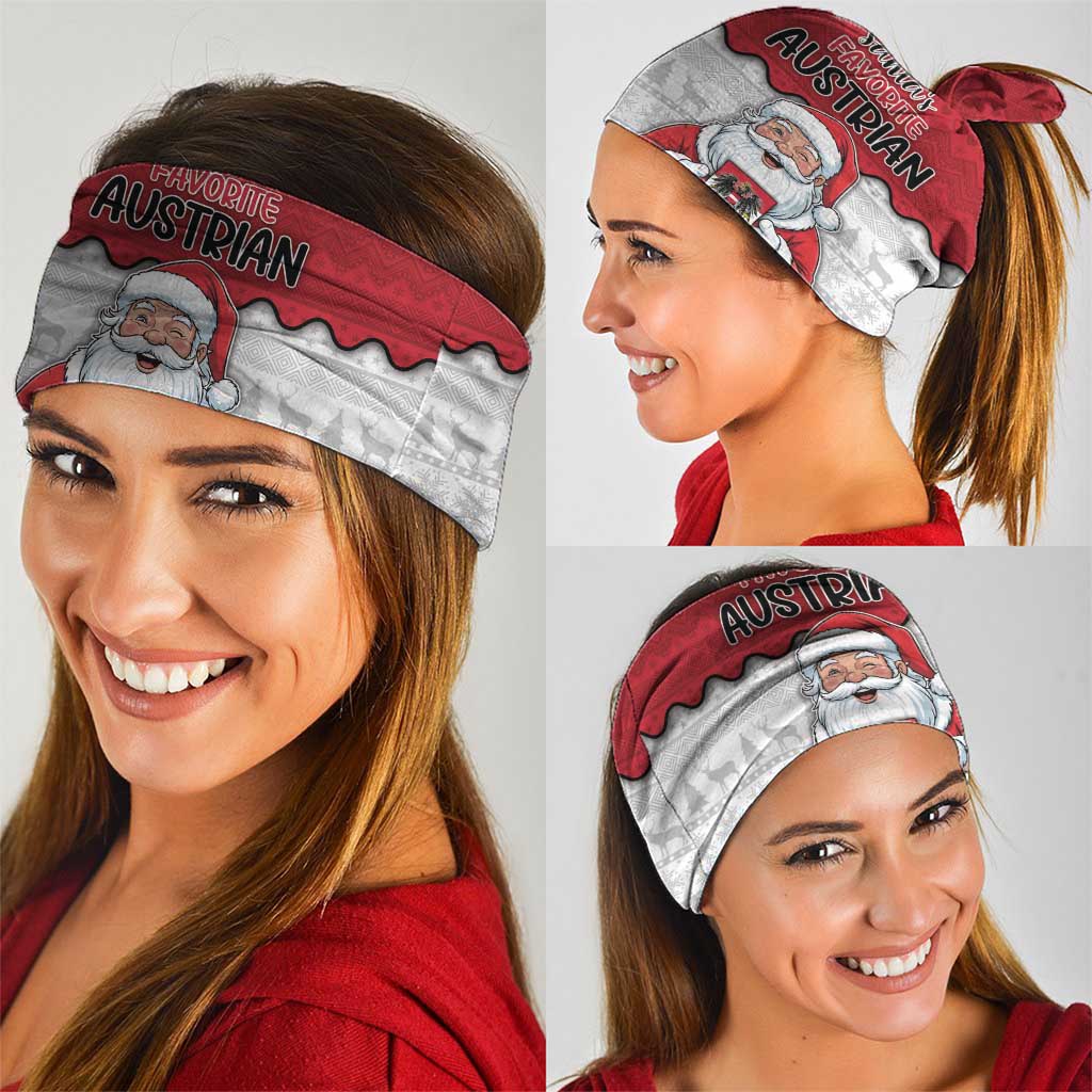 Austria Christmas Neck Gaiter Santa Is Favorite Austrian - Wonder Print Shop