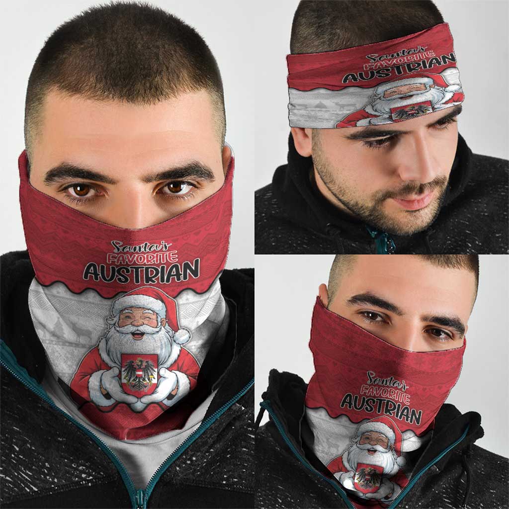 Austria Christmas Neck Gaiter Santa Is Favorite Austrian - Wonder Print Shop