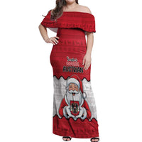 Austria Christmas Off Shoulder Maxi Dress Santa Is Favorite Austrian - Wonder Print Shop