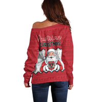 Austria Christmas Off Shoulder Sweater Santa Is Favorite Austrian - Wonder Print Shop