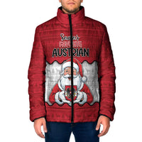 Austria Christmas Padded Jacket Santa Is Favorite Austrian - Wonder Print Shop