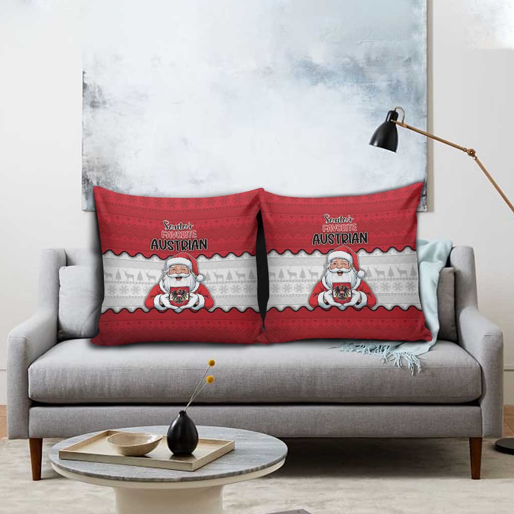 Austria Christmas Pillow Cover Santa Is Favorite Austrian - Wonder Print Shop