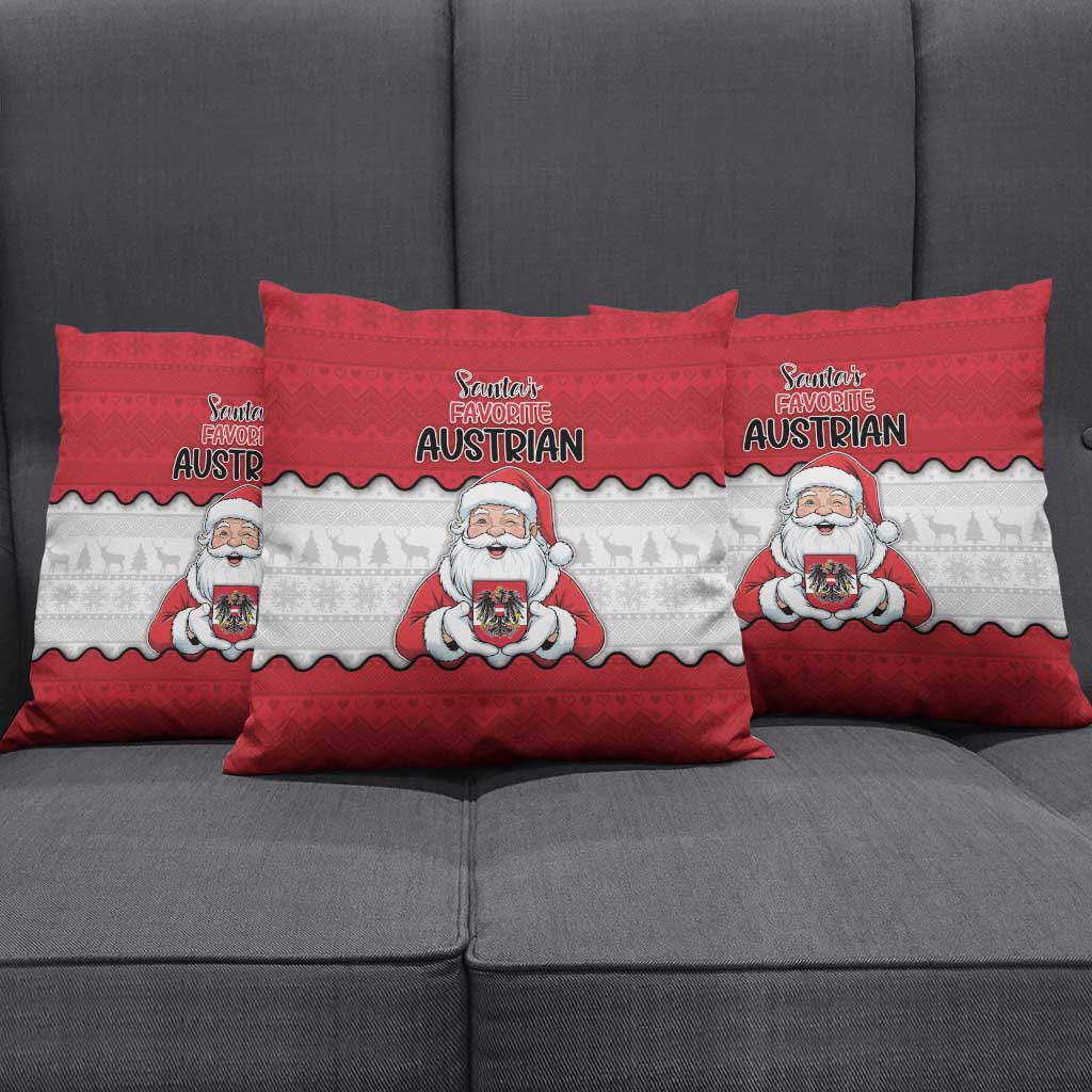 Austria Christmas Pillow Cover Santa Is Favorite Austrian - Wonder Print Shop