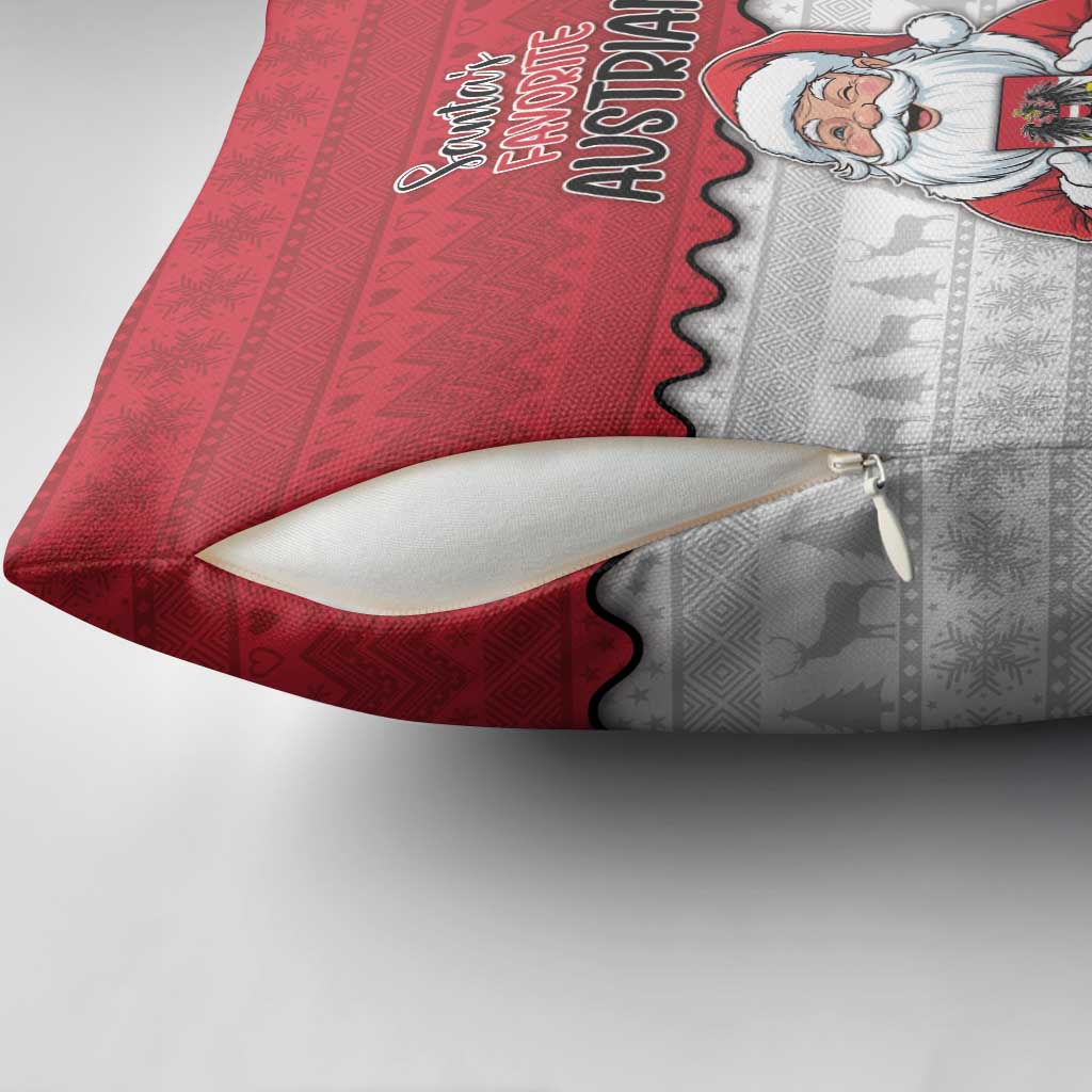 Austria Christmas Pillow Cover Santa Is Favorite Austrian - Wonder Print Shop