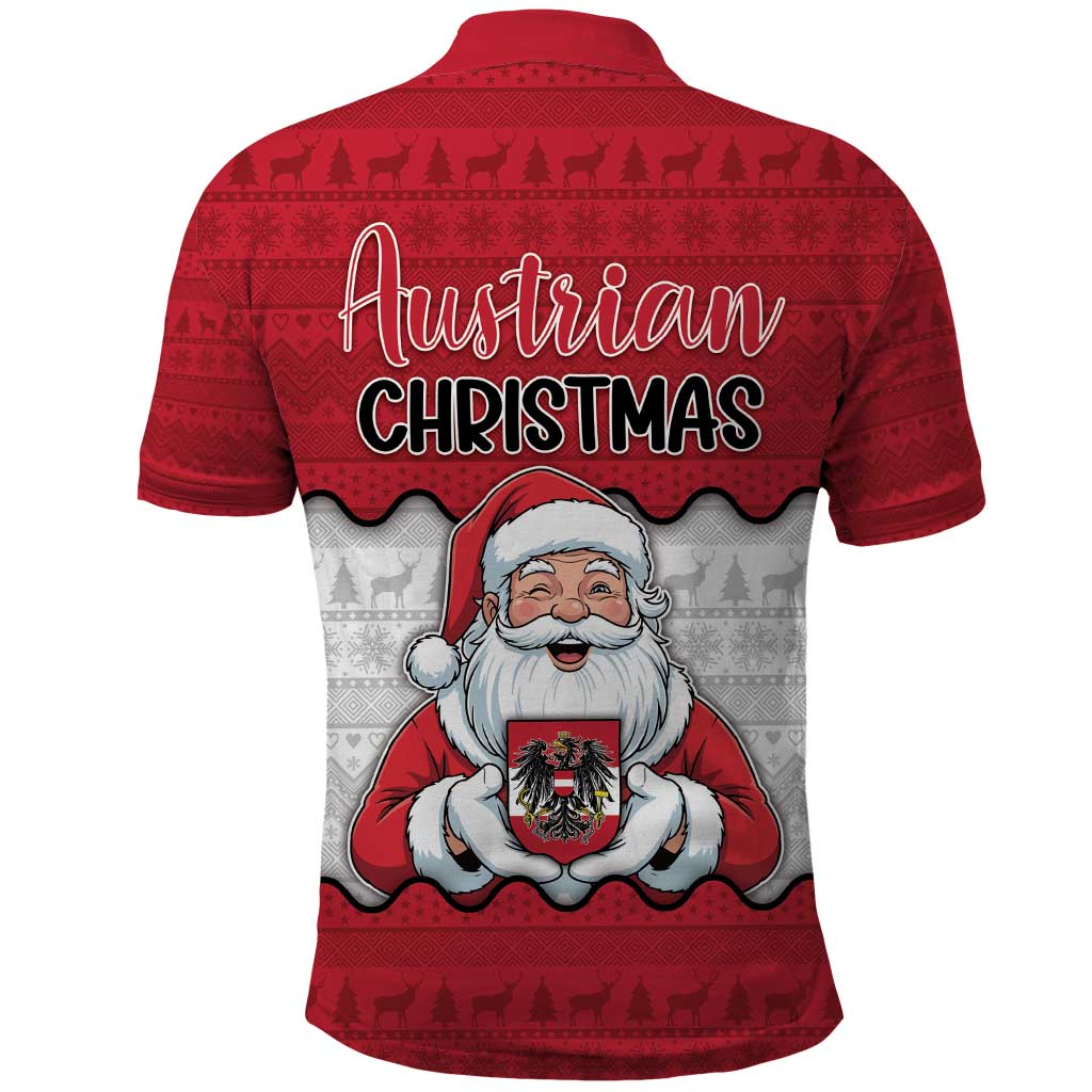 Austria Christmas Polo Shirt Santa Is Favorite Austrian - Wonder Print Shop