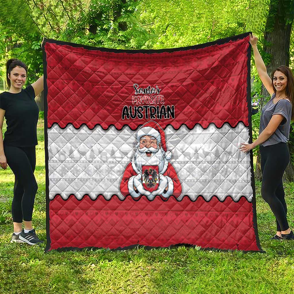 Austria Christmas Quilt Santa Is Favorite Austrian - Wonder Print Shop
