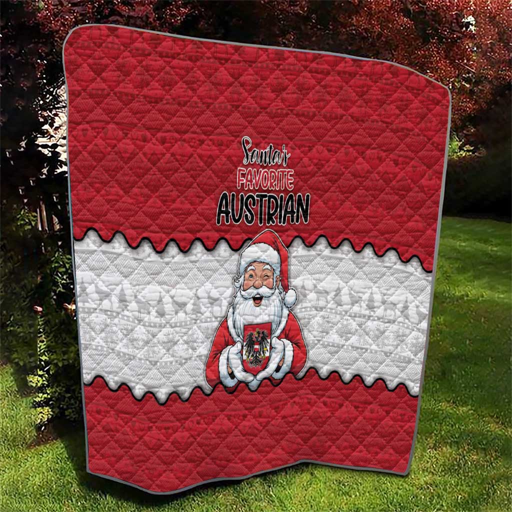 Austria Christmas Quilt Santa Is Favorite Austrian - Wonder Print Shop