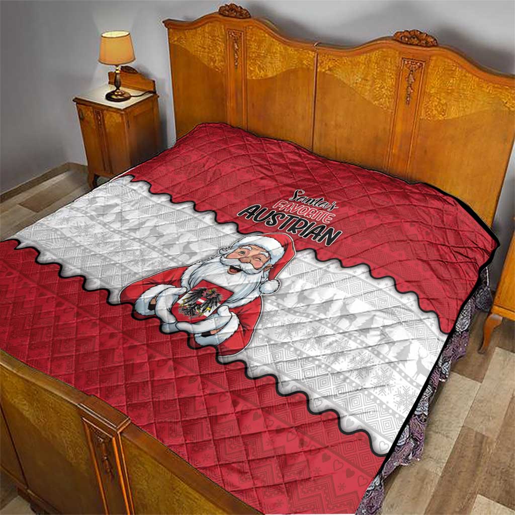 Austria Christmas Quilt Santa Is Favorite Austrian - Wonder Print Shop