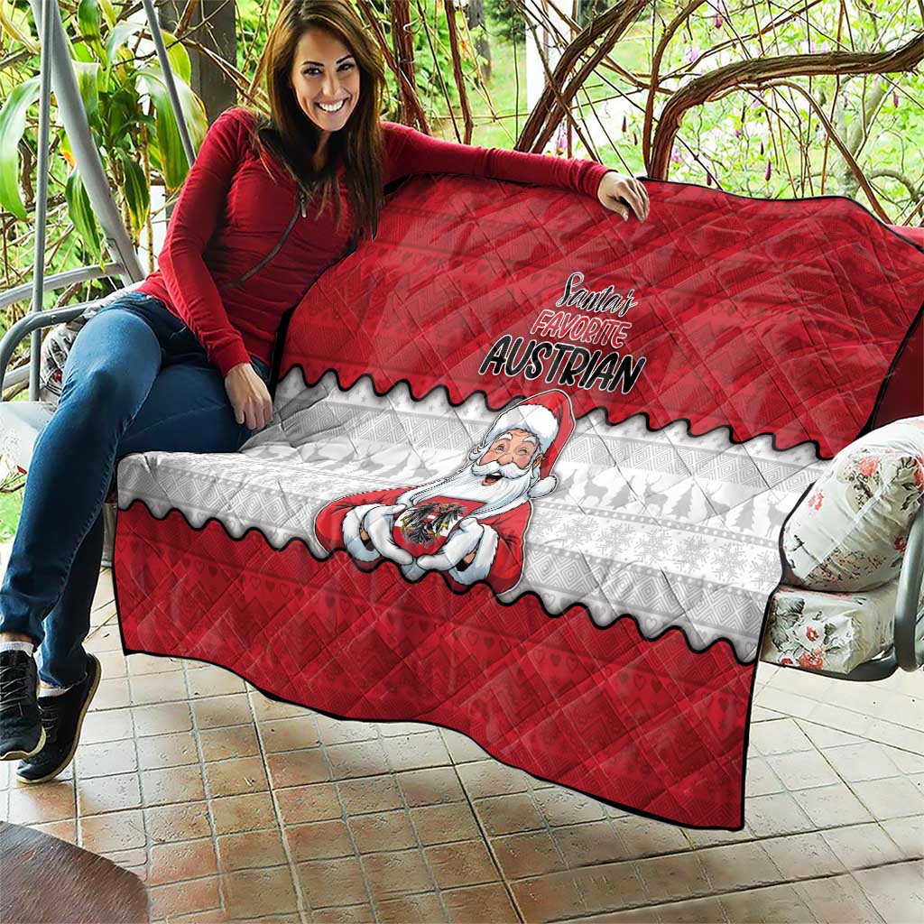 Austria Christmas Quilt Santa Is Favorite Austrian - Wonder Print Shop