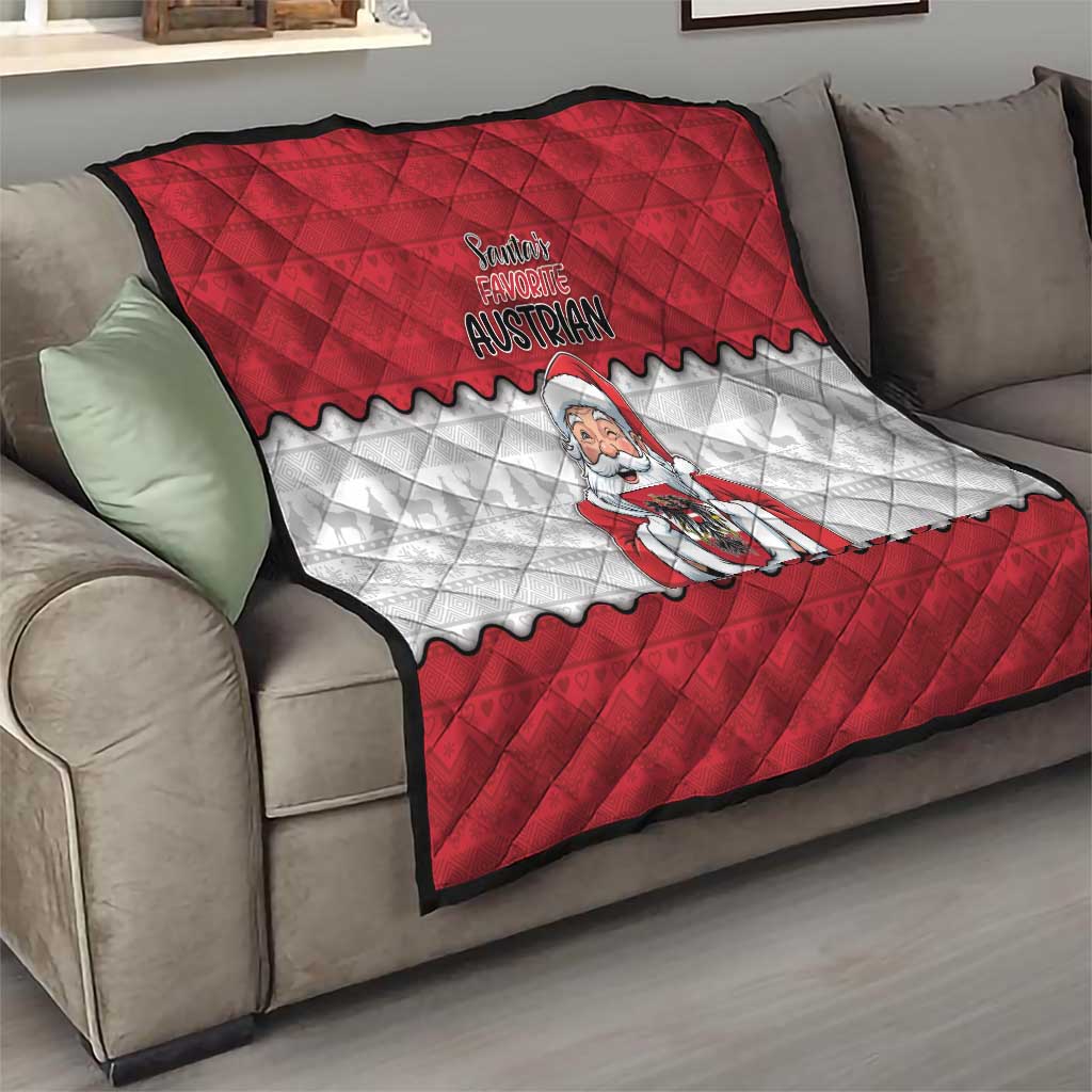 Austria Christmas Quilt Santa Is Favorite Austrian - Wonder Print Shop