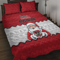 Austria Christmas Quilt Bed Set Santa Is Favorite Austrian - Wonder Print Shop