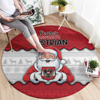Austria Christmas Round Carpet Santa Is Favorite Austrian - Wonder Print Shop