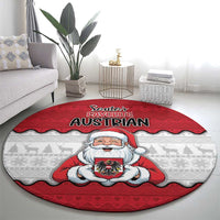 Austria Christmas Round Carpet Santa Is Favorite Austrian - Wonder Print Shop