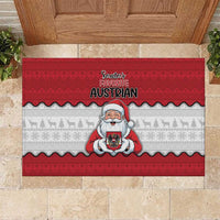 Austria Christmas Rubber Doormat Santa Is Favorite Austrian - Wonder Print Shop