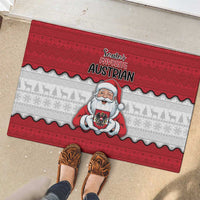 Austria Christmas Rubber Doormat Santa Is Favorite Austrian - Wonder Print Shop