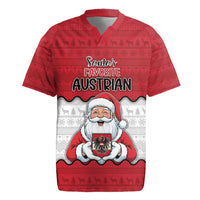 Austria Christmas Rugby Jersey Santa Is Favorite Austrian - Wonder Print Shop