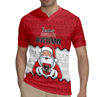 Austria Christmas Rugby Jersey Santa Is Favorite Austrian - Wonder Print Shop