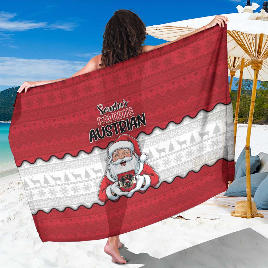 Austria Christmas Sarong Santa Is Favorite Austrian - Wonder Print Shop