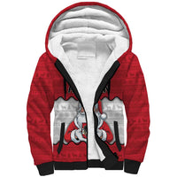 Austria Christmas Sherpa Hoodie Santa Is Favorite Austrian - Wonder Print Shop