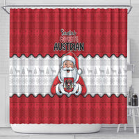 Austria Christmas Shower Curtain Santa Is Favorite Austrian - Wonder Print Shop