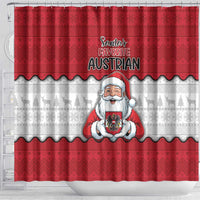 Austria Christmas Shower Curtain Santa Is Favorite Austrian - Wonder Print Shop