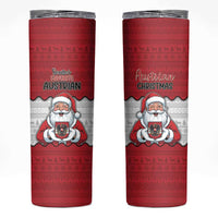 Austria Christmas Skinny Tumbler Santa Is Favorite Austrian - Wonder Print Shop