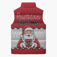 Austria Christmas Sleeveless Puffer Jacket Santa Is Favorite Austrian - Wonder Print Shop