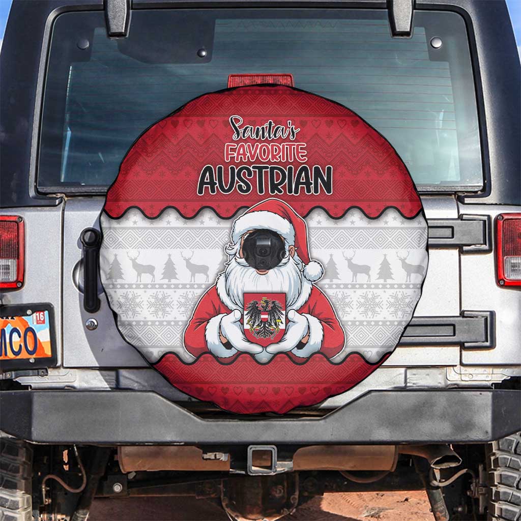 Austria Christmas Spare Tire Cover Santa Is Favorite Austrian - Wonder Print Shop