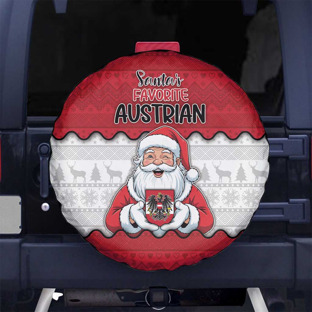 Austria Christmas Spare Tire Cover Santa Is Favorite Austrian - Wonder Print Shop