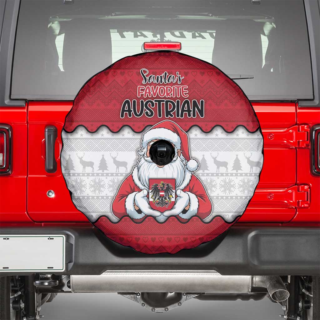 Austria Christmas Spare Tire Cover Santa Is Favorite Austrian - Wonder Print Shop