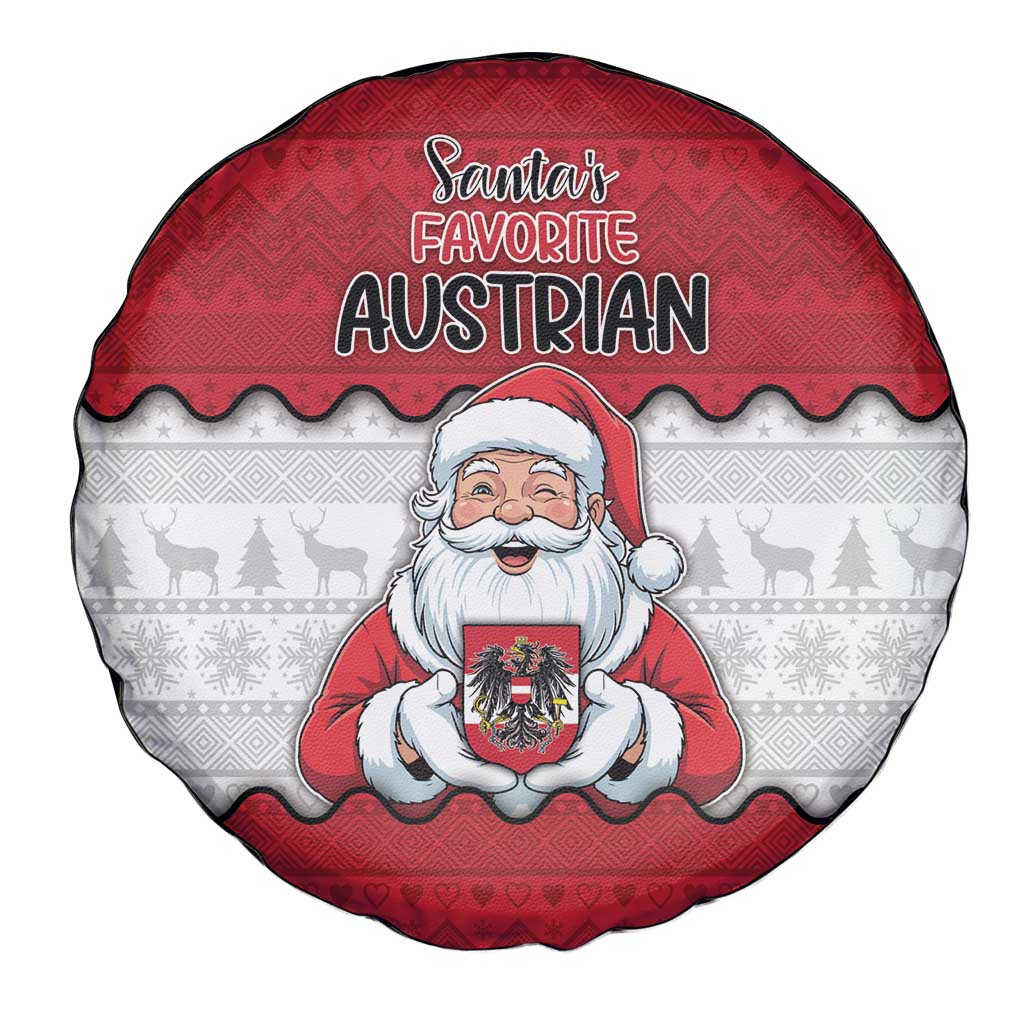 Austria Christmas Spare Tire Cover Santa Is Favorite Austrian - Wonder Print Shop