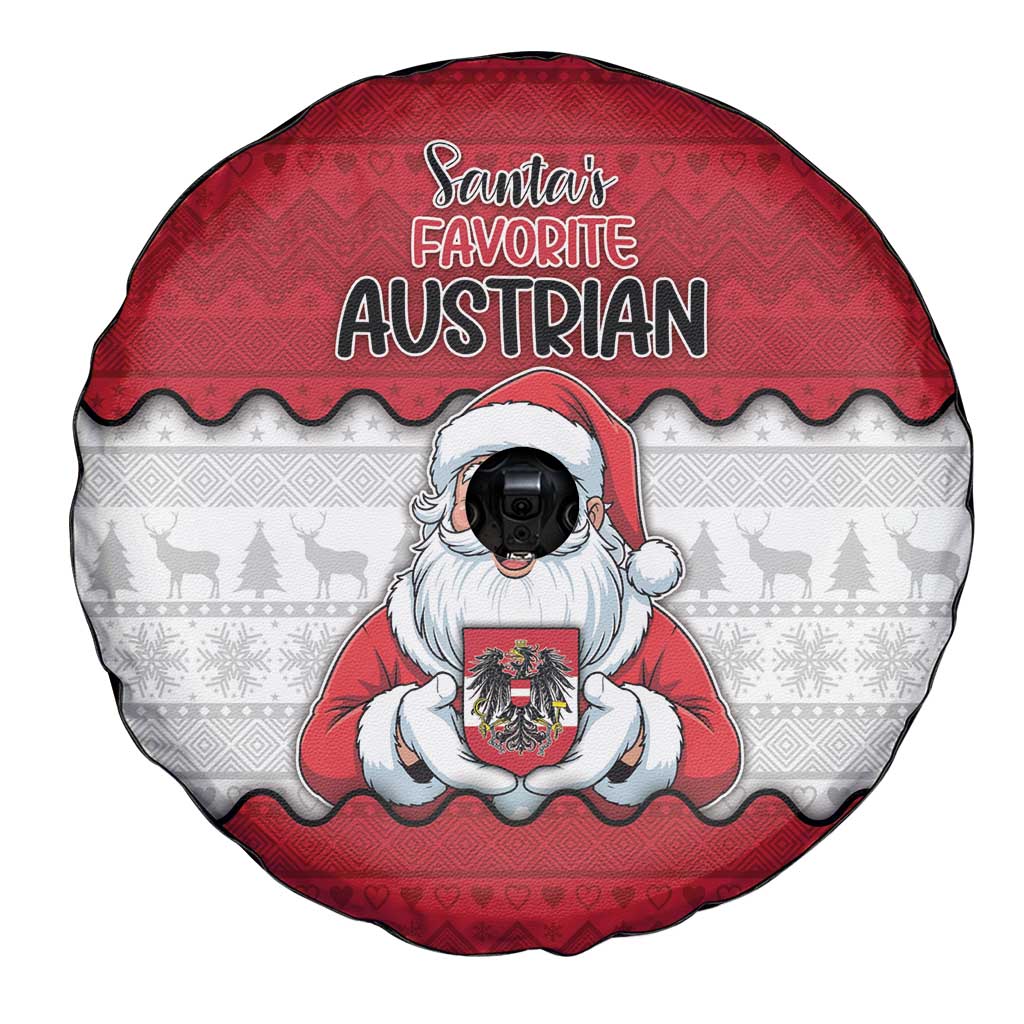 Austria Christmas Spare Tire Cover Santa Is Favorite Austrian - Wonder Print Shop