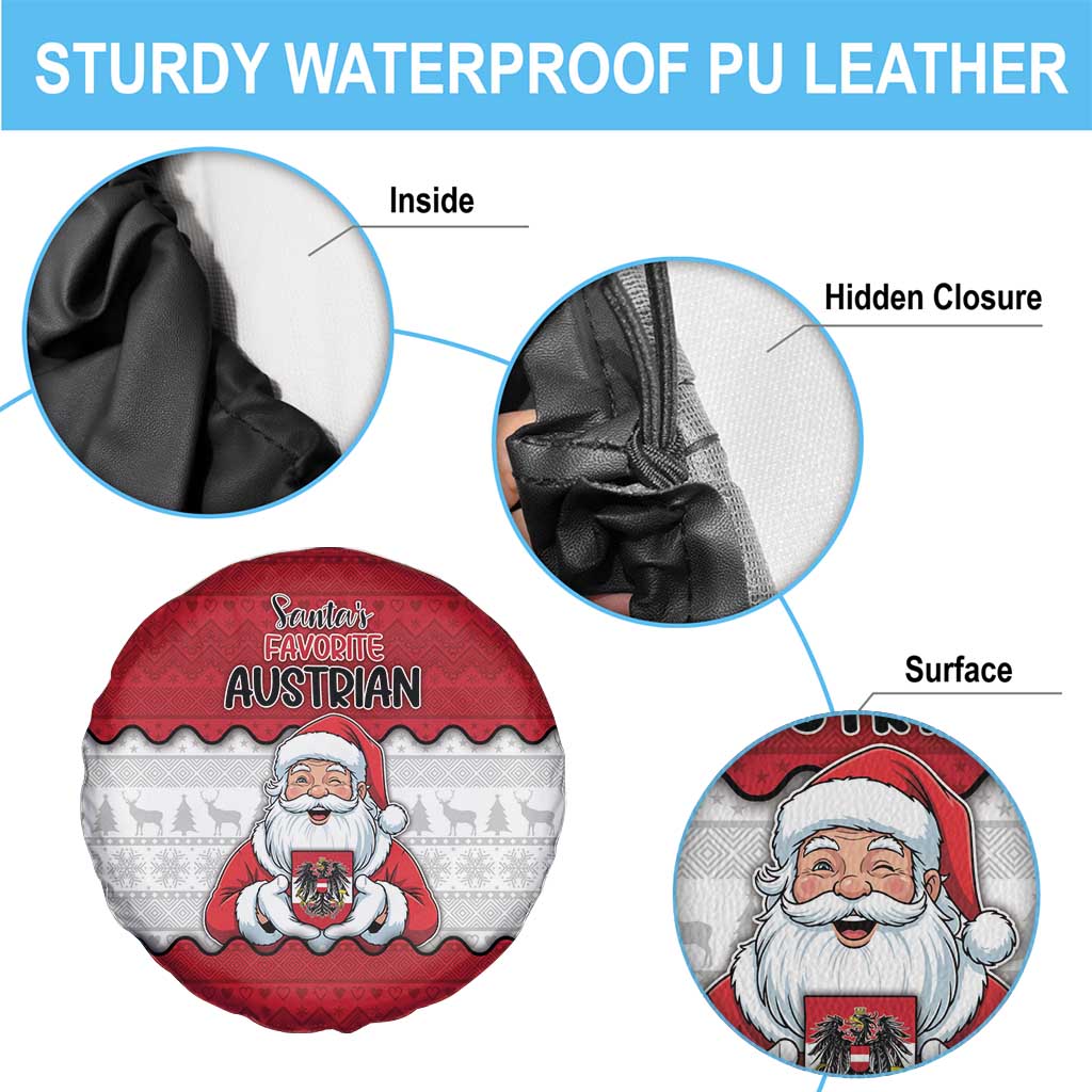 Austria Christmas Spare Tire Cover Santa Is Favorite Austrian - Wonder Print Shop