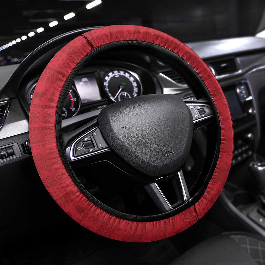 Austria Christmas Steering Wheel Cover Santa Is Favorite Austrian - Wonder Print Shop