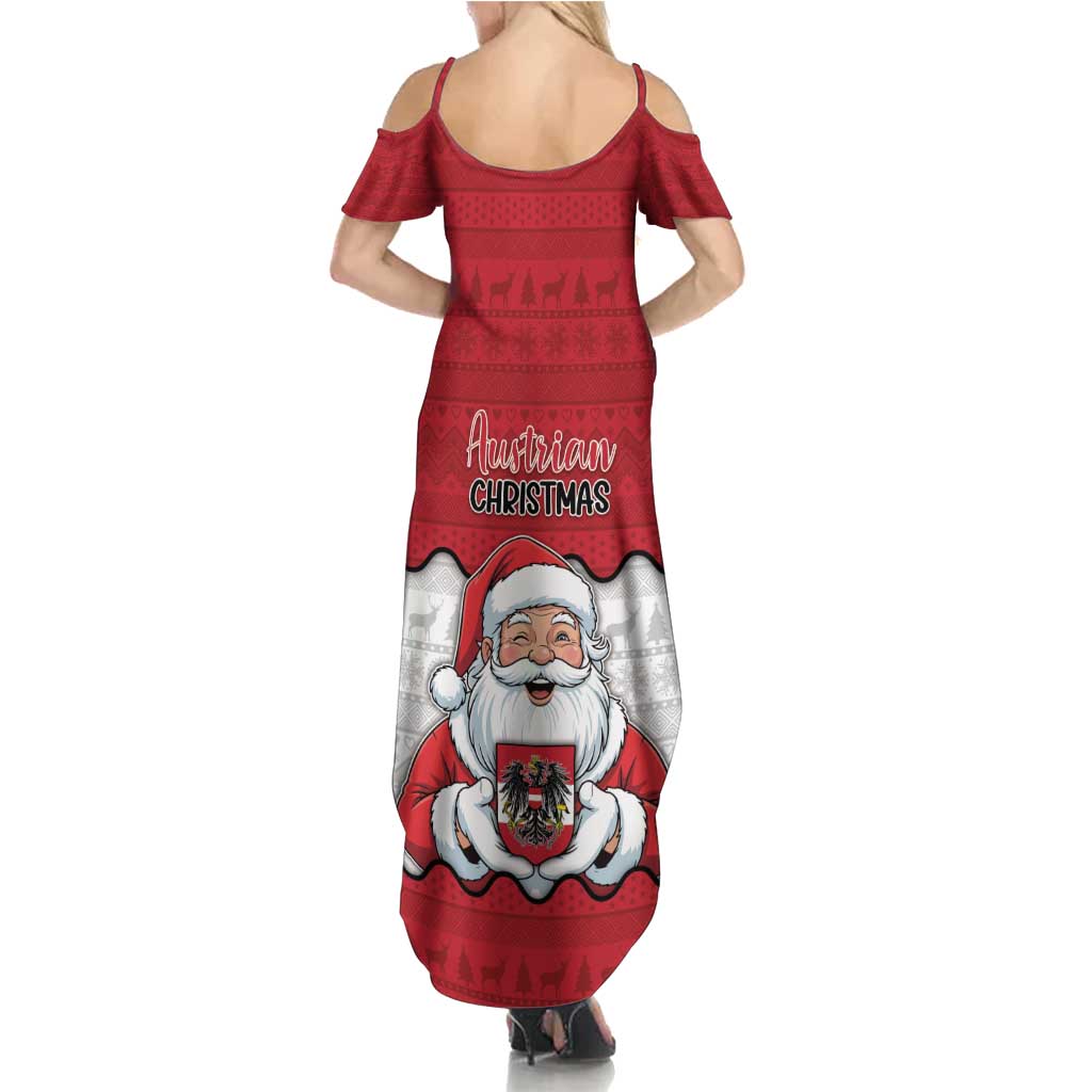 Austria Christmas Summer Maxi Dress Santa Is Favorite Austrian - Wonder Print Shop