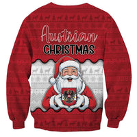 Austria Christmas Sweatshirt Santa Is Favorite Austrian - Wonder Print Shop