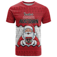 Austria Christmas T Shirt Santa Is Favorite Austrian - Wonder Print Shop