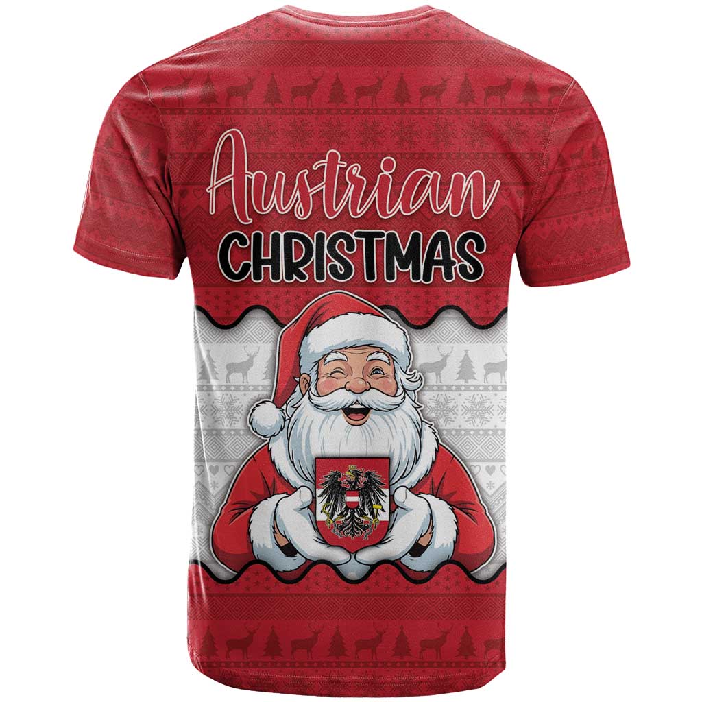 Austria Christmas T Shirt Santa Is Favorite Austrian - Wonder Print Shop