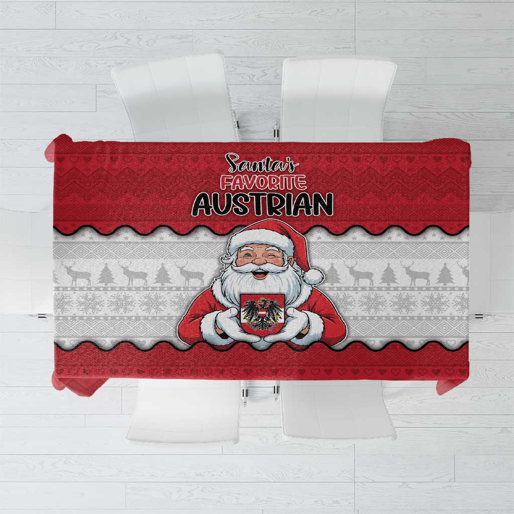 Austria Christmas Tablecloth Santa Is Favorite Austrian - Wonder Print Shop