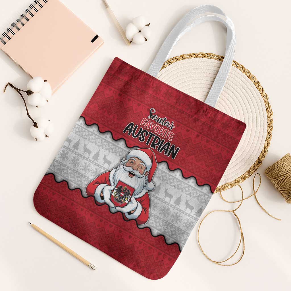 Austria Christmas Tote Bag Santa Is Favorite Austrian - Wonder Print Shop