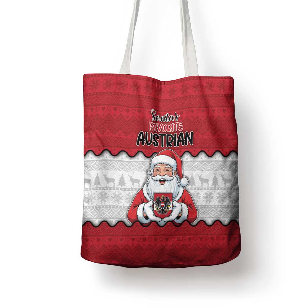 Austria Christmas Tote Bag Santa Is Favorite Austrian - Wonder Print Shop