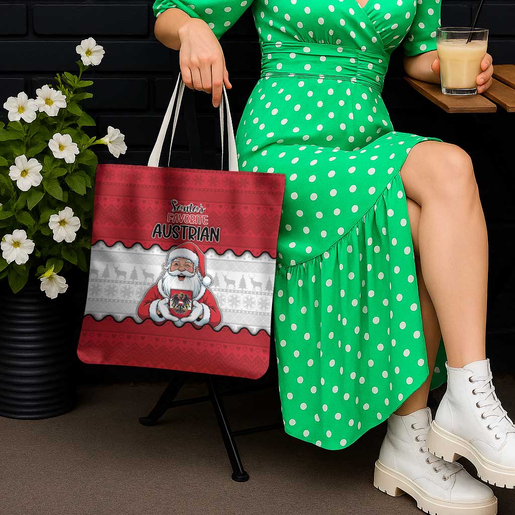 Austria Christmas Tote Bag Santa Is Favorite Austrian - Wonder Print Shop