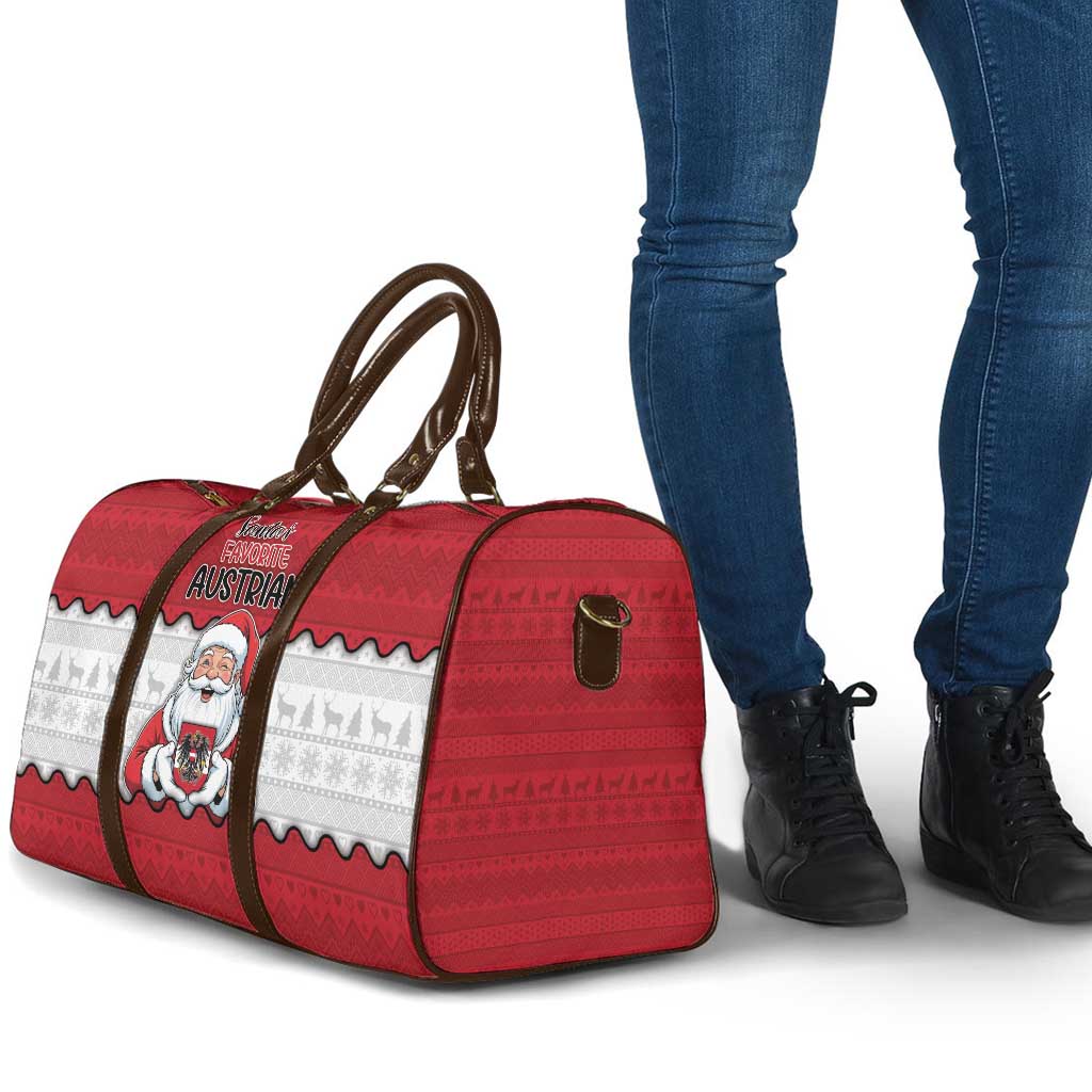 Austria Christmas Travel Bag Santa Is Favorite Austrian - Wonder Print Shop