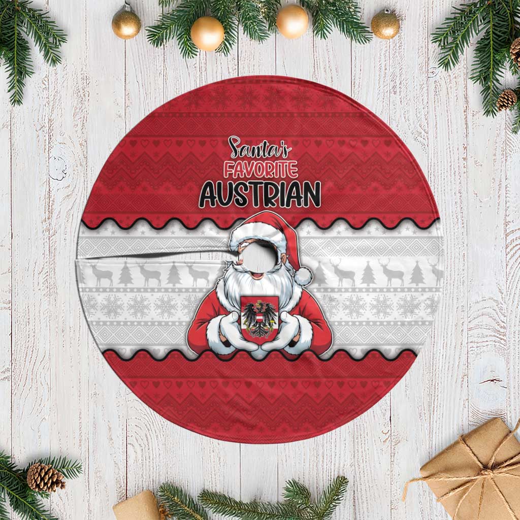 Austria Christmas Tree Skirt Santa Is Favorite Austrian - Wonder Print Shop