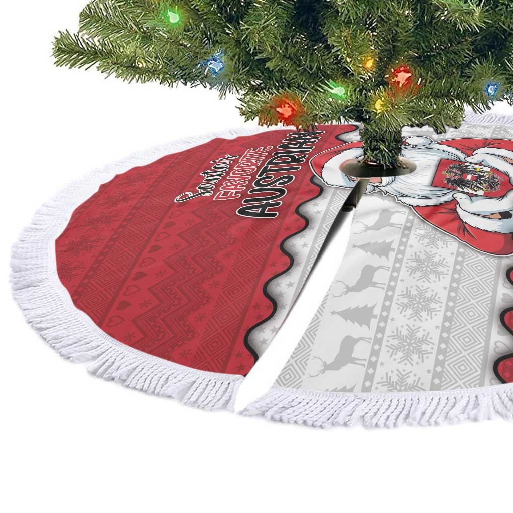 Austria Christmas Tree Skirt Santa Is Favorite Austrian - Wonder Print Shop