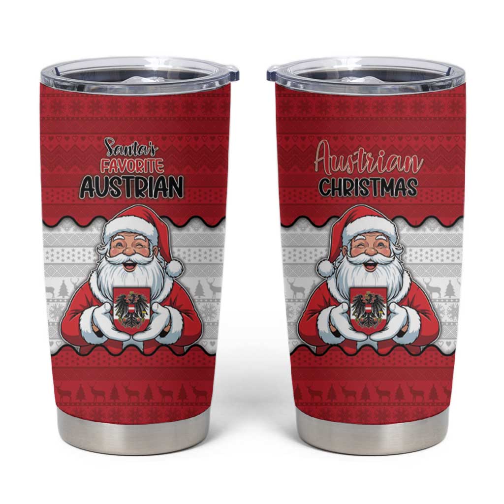 Austria Christmas Tumbler Cup Santa Is Favorite Austrian - Wonder Print Shop