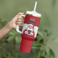 Austria Christmas Tumbler With Handle Santa Is Favorite Austrian - Wonder Print Shop