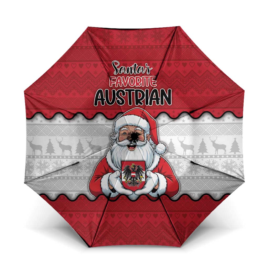 Austria Christmas Umbrella Santa Is Favorite Austrian - Wonder Print Shop