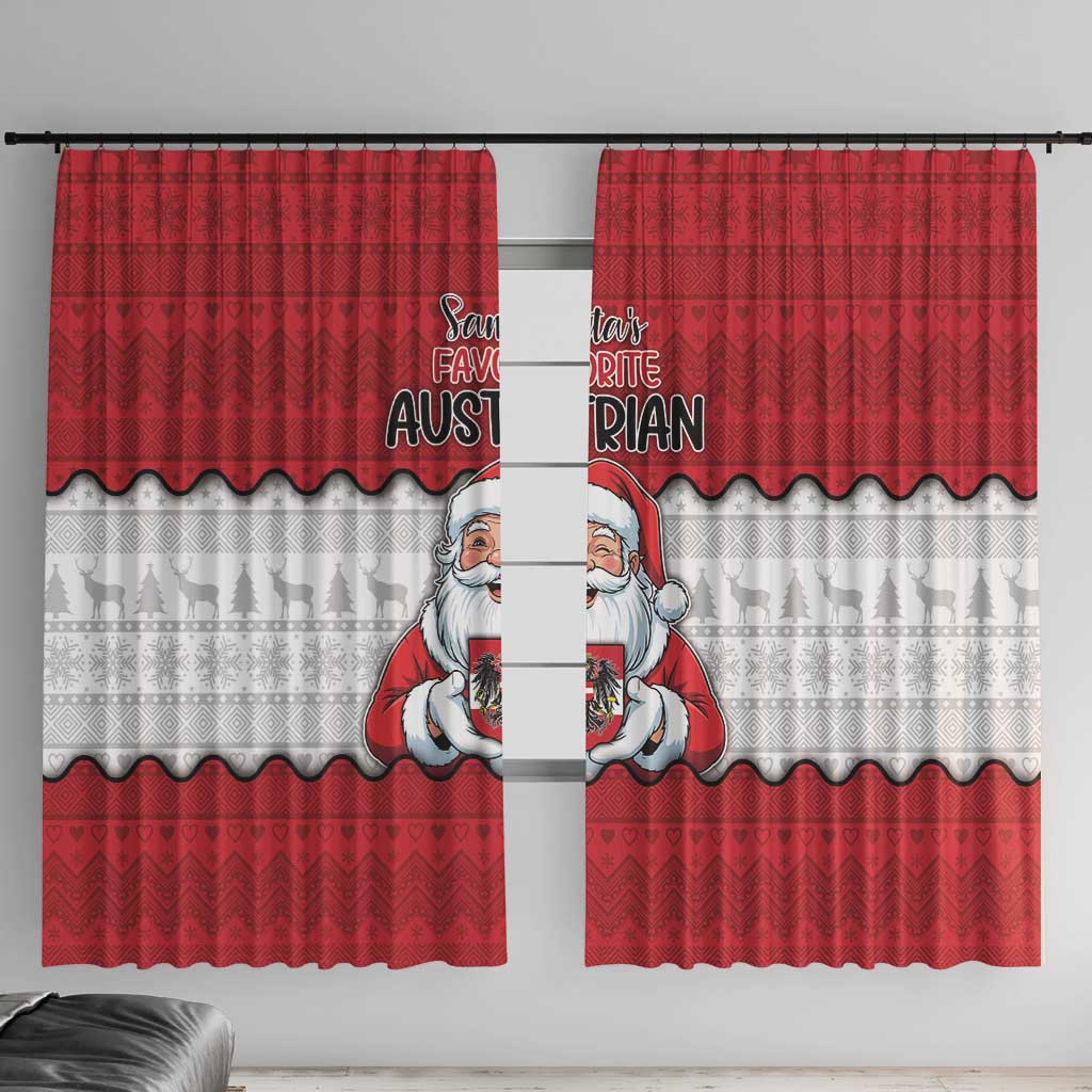 Austria Christmas Window Curtain Santa Is Favorite Austrian - Wonder Print Shop