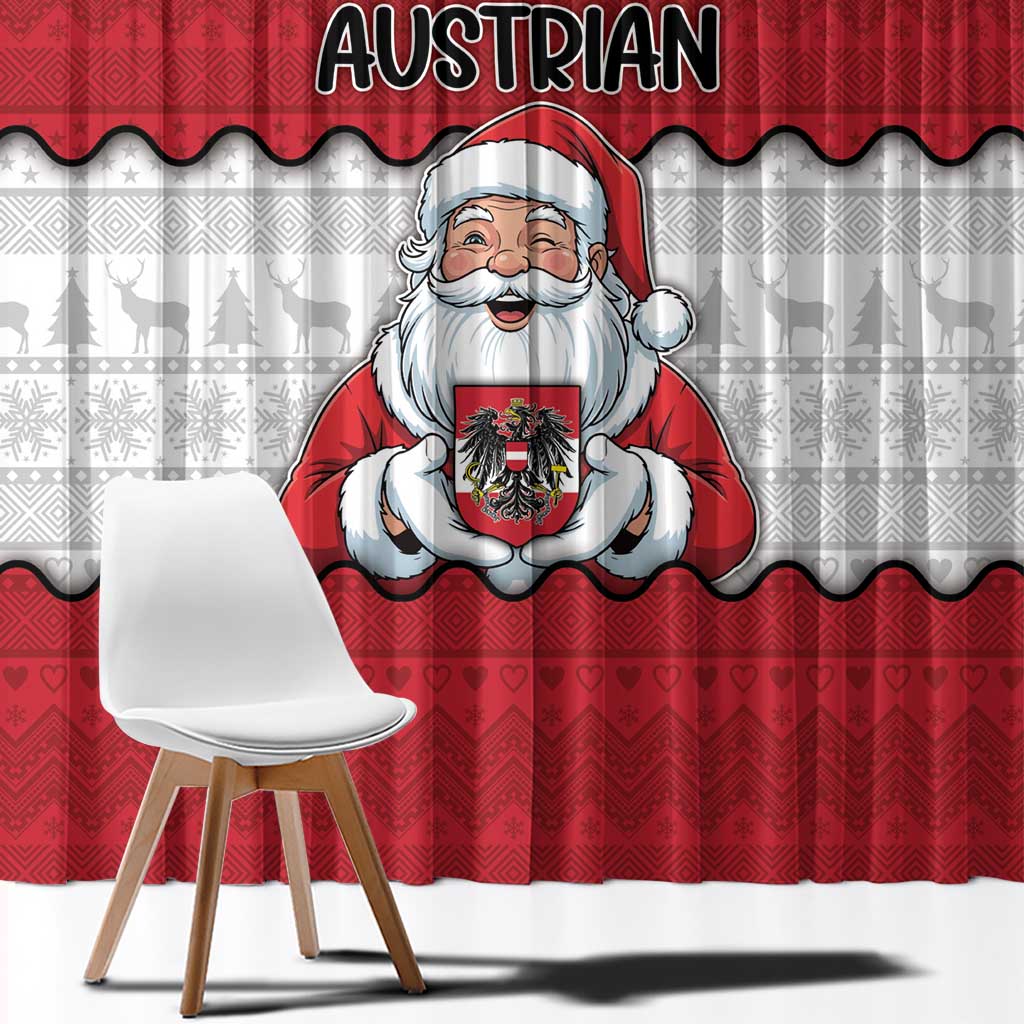 Austria Christmas Window Curtain Santa Is Favorite Austrian - Wonder Print Shop